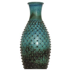 Ceramic Floor Vase in Stoneware and Turquoise Glaze by Sven Wejsfelt, 1963