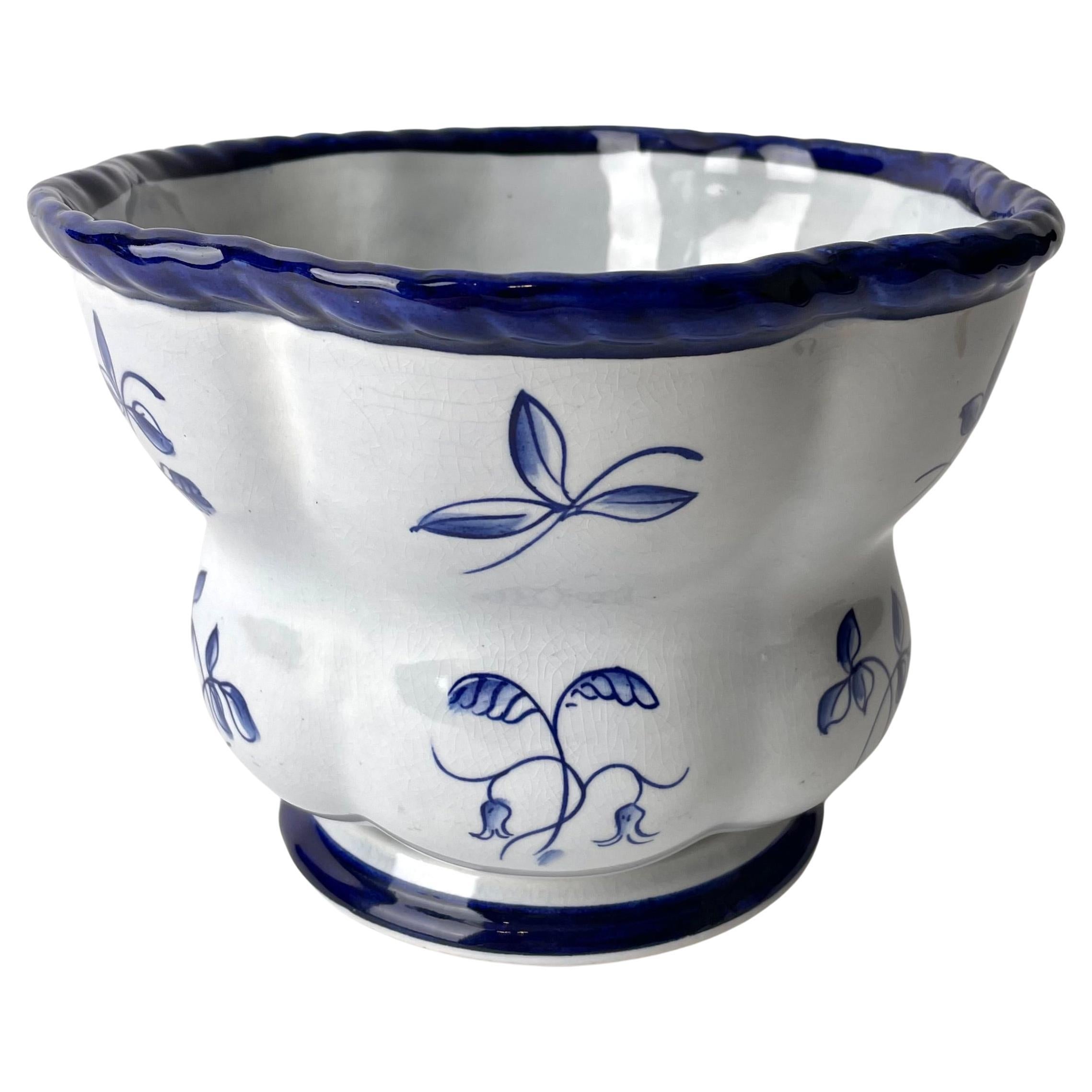 Keramik-Blumentopf aus Keramik, entworfen von Arthur Percy in Swedish Grace, 1920er Jahre im Angebot