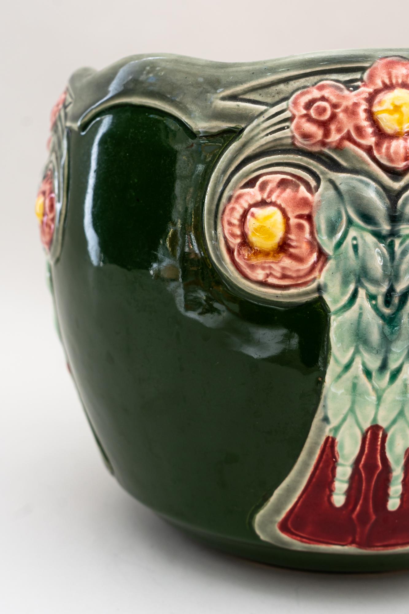 Early 20th Century Ceramic Flower Pot Vienna Around 1908