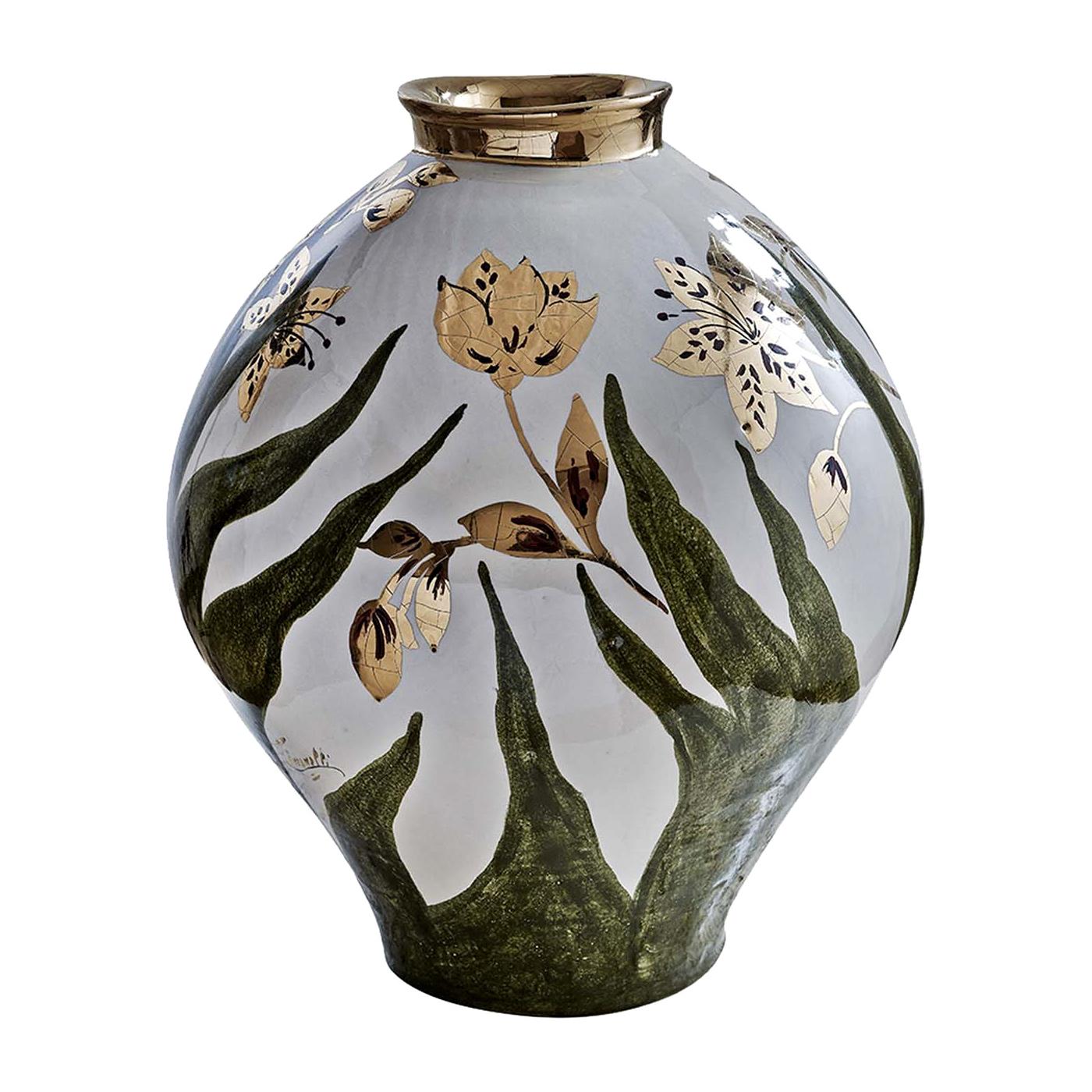 Carrot Ceramic Flower Vase For Sale at 1stDibs