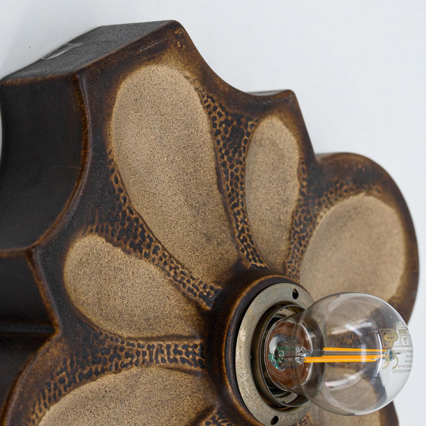 Ceramic Flower Wall Light, Germany, 1960 For Sale 1