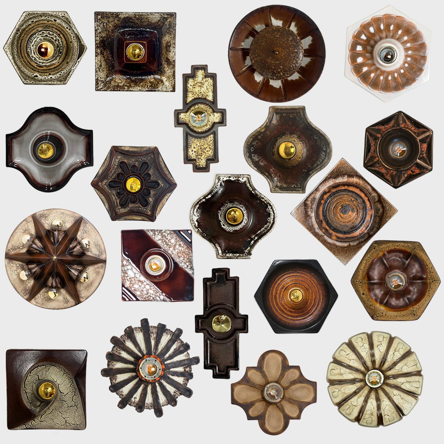 Ceramic Flower Wall Light, Germany, 1960 For Sale 3