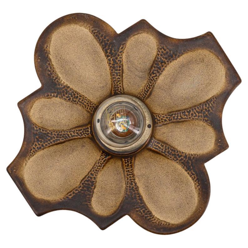 Applique florale en céramique, Allemagne, 1960