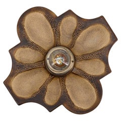 Ceramic Flower Wall Light, Germany, 1960