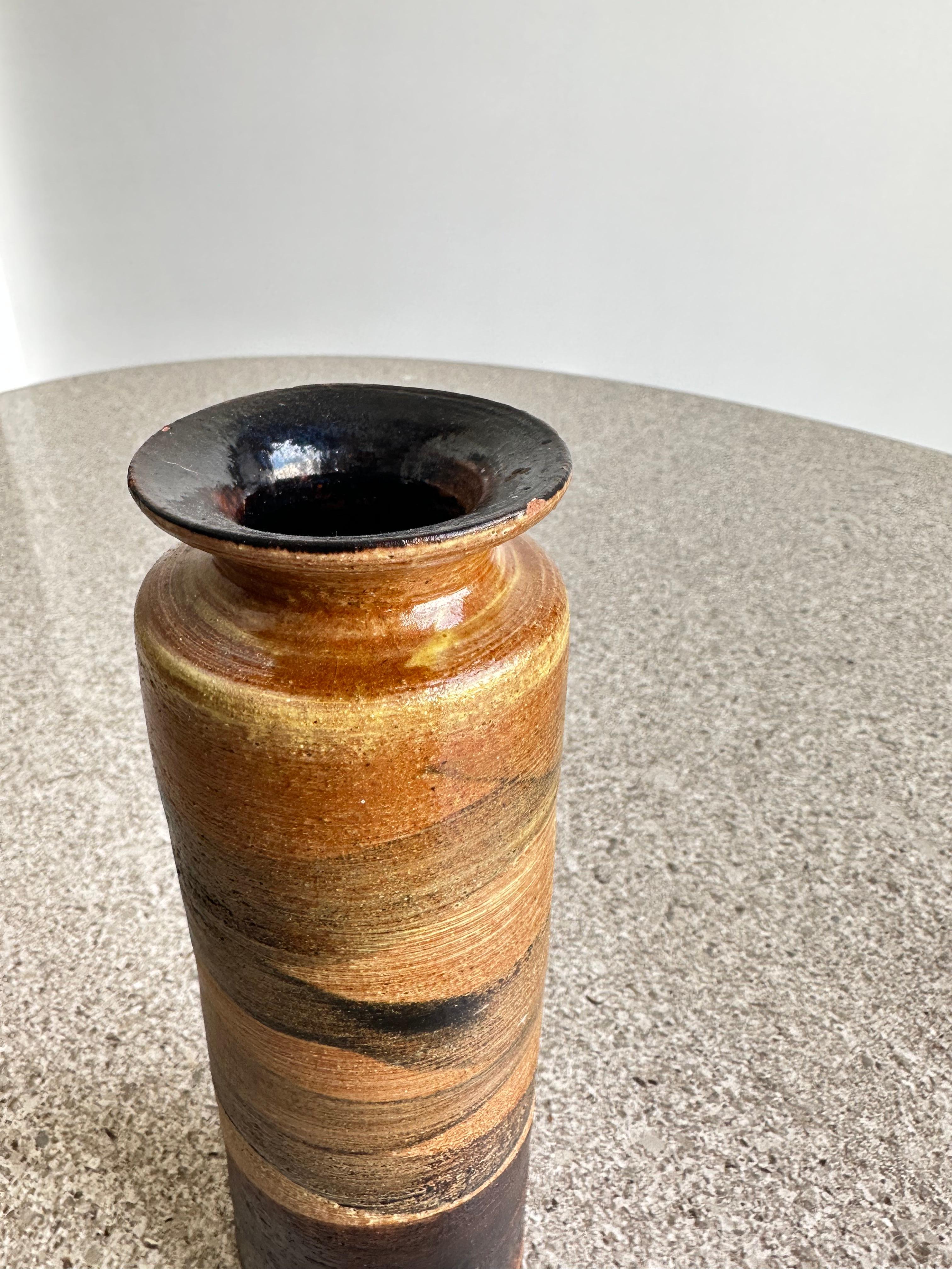 Hand-Crafted Ceramic Fontana Italian Vase, 1960s For Sale