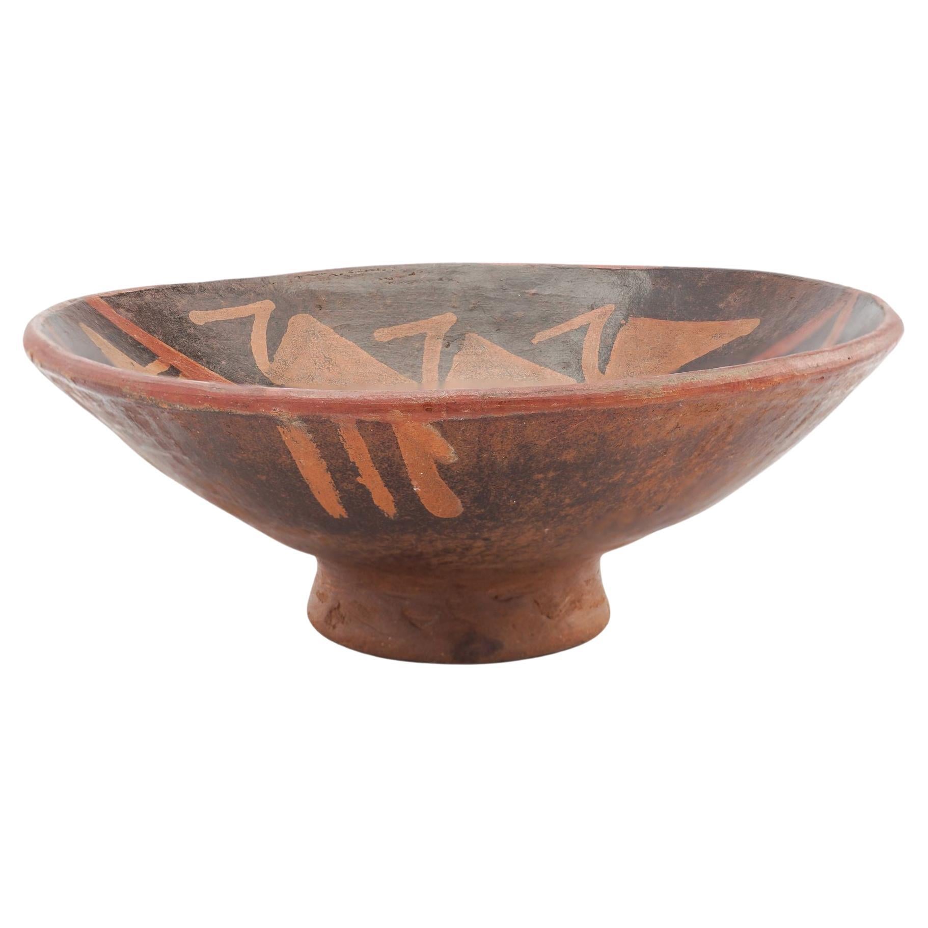 Ceramic footed bowl after a Pre-Columbian model