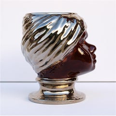 Ceramic Fornasetti Style Moro Head Vase, Late 20th Century, Italy