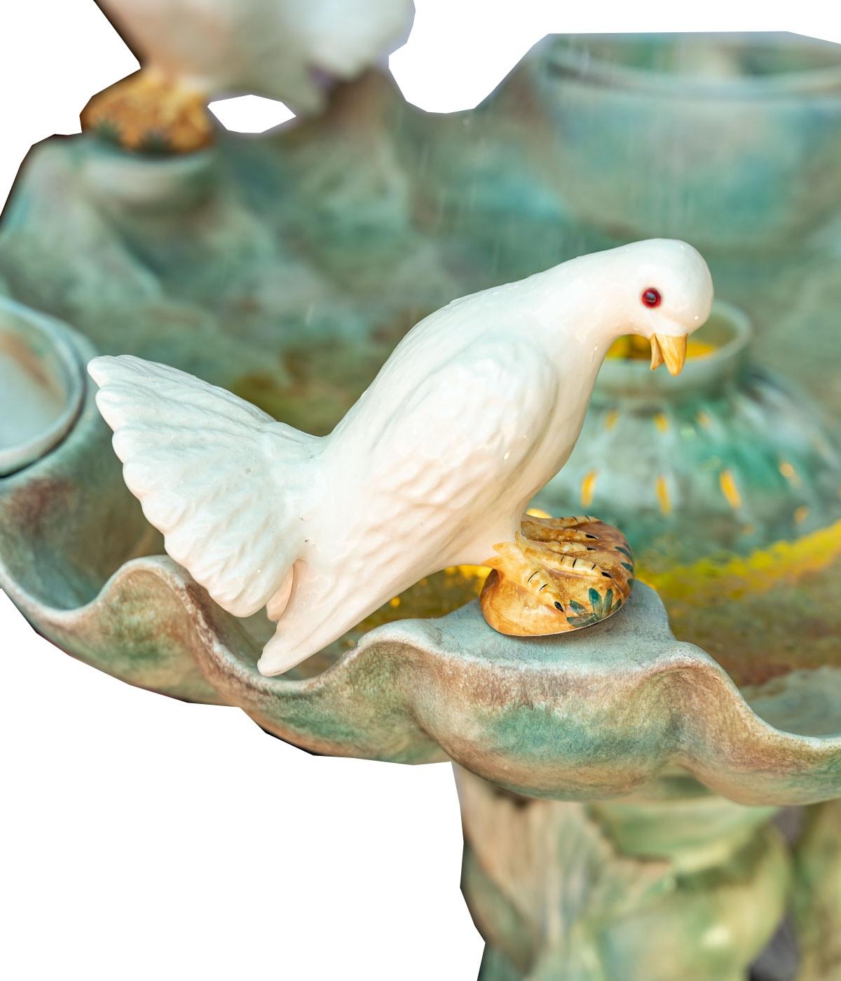Mid-Century Modern Ceramic Fountain, Ceramist Vallauris Lucchesi, 1950