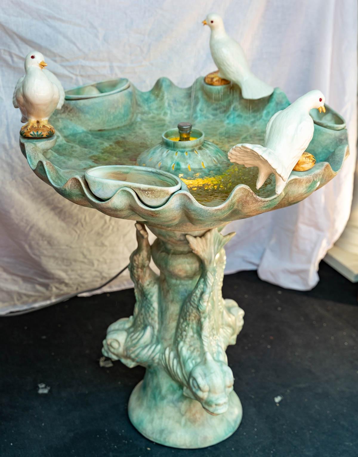 Ceramic Fountain, Ceramist Vallauris Lucchesi, 1950 In Good Condition In Saint-Ouen, FR