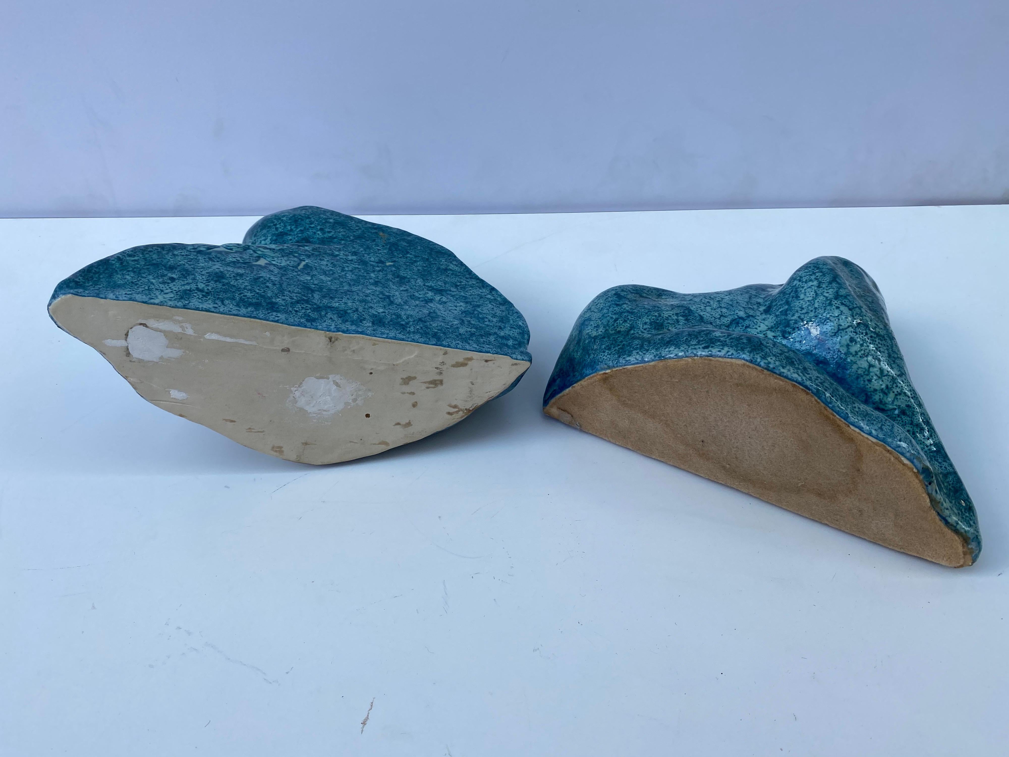 Ceramic Free Form Bookends In Good Condition In Philadelphia, PA