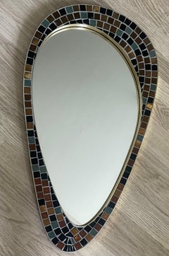 Ceramic Free Form Mirror, Italy 1955.
