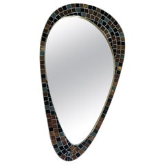 Ceramic Free Form Mirror, Italy 1955.