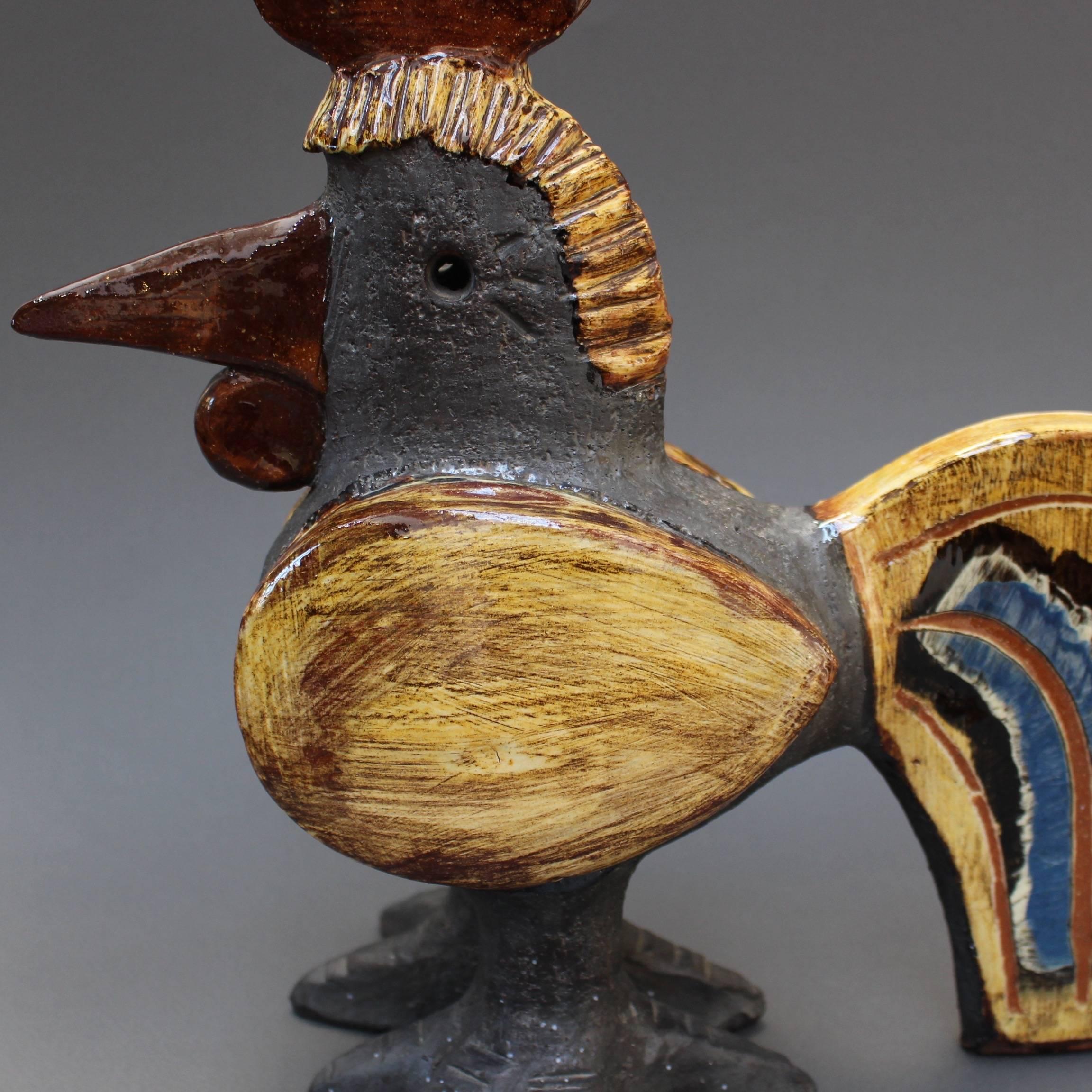 Ceramic French Rooster Sculpture by Dominique Pouchain, circa 1990s 4
