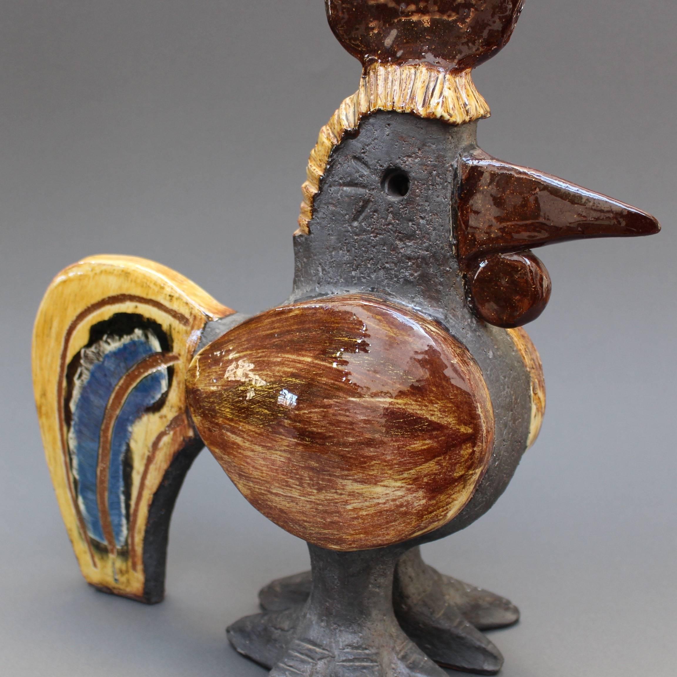 Ceramic French Rooster Sculpture by Dominique Pouchain, circa 1990s 1