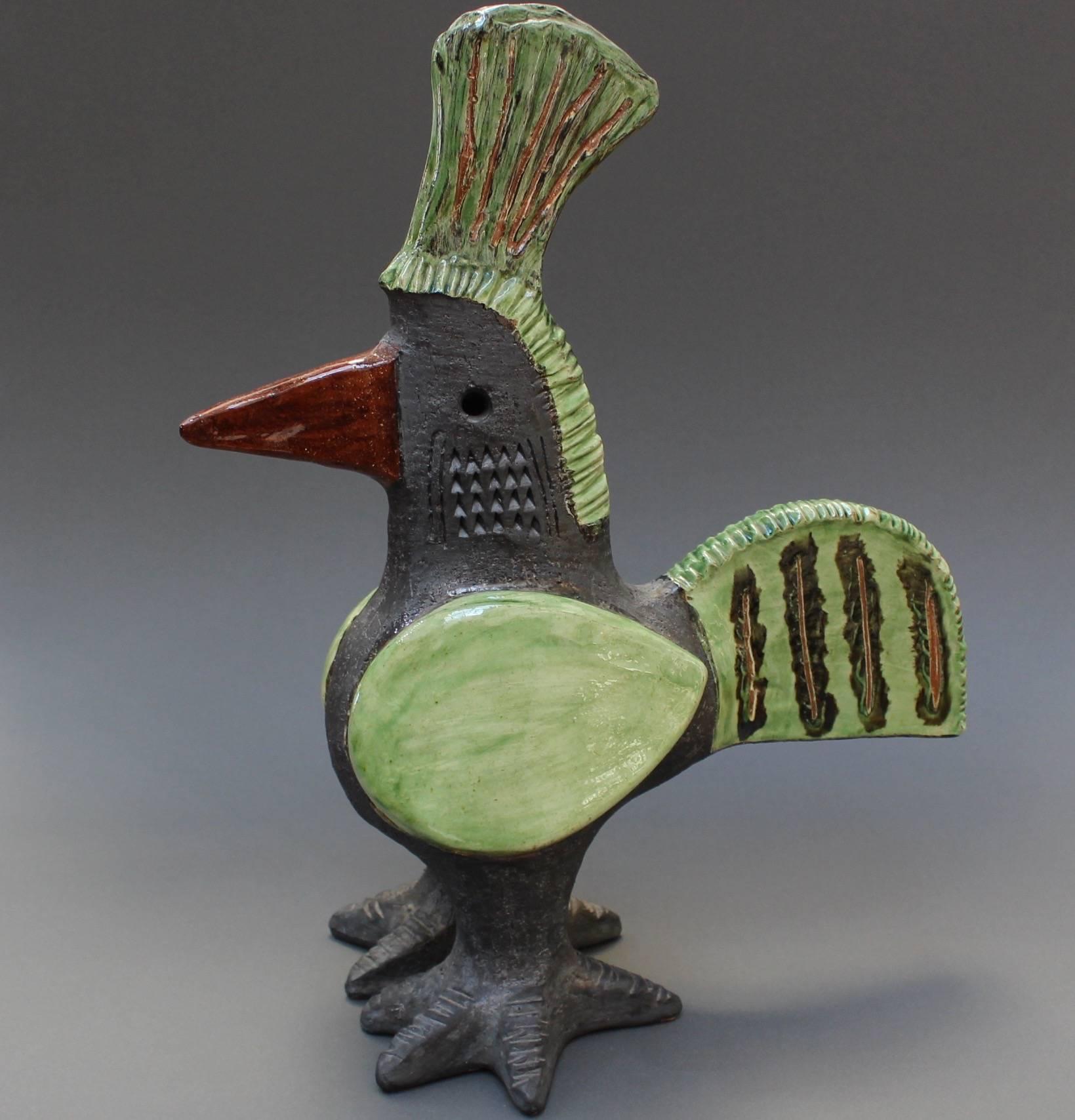 Ceramic French Rooster Sculpture by Dominique Pouchain, circa 1990s 1