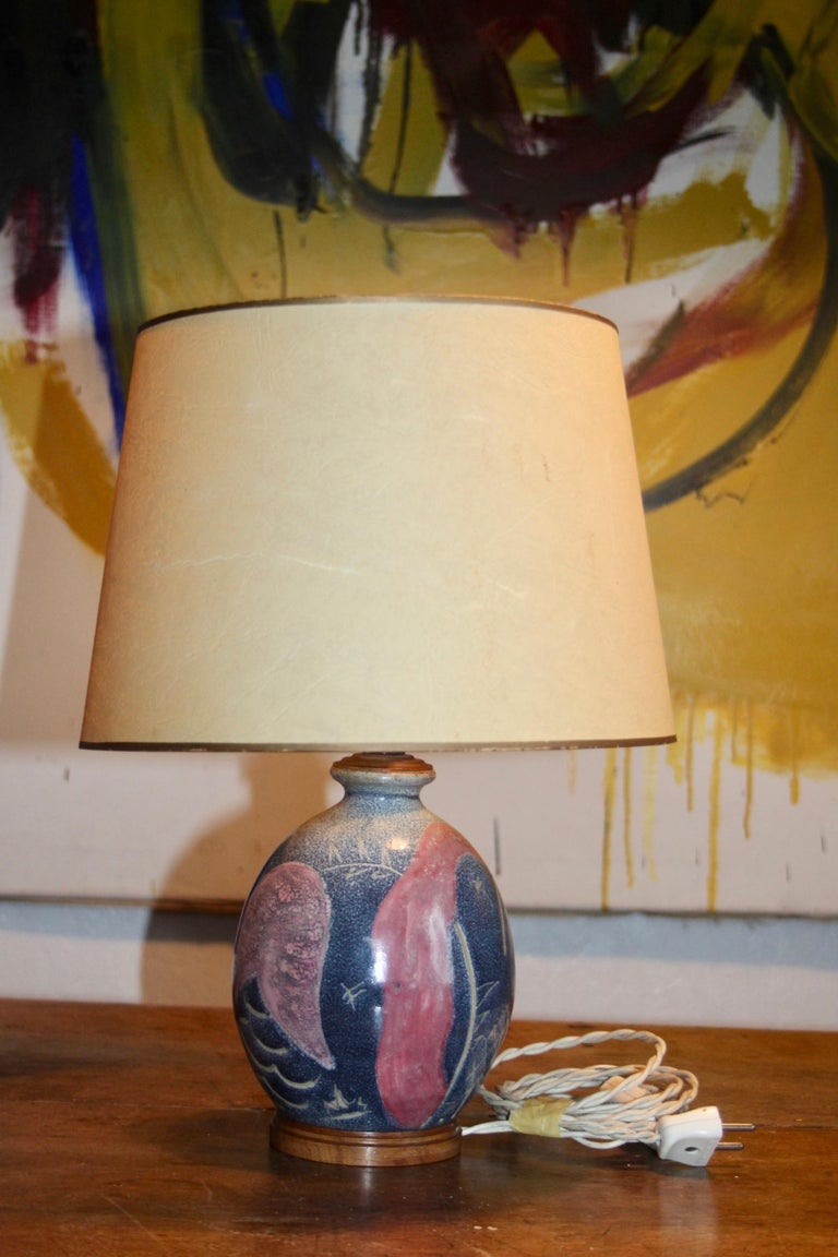 Ceramic French Table Lamp For Sale at 1stDibs