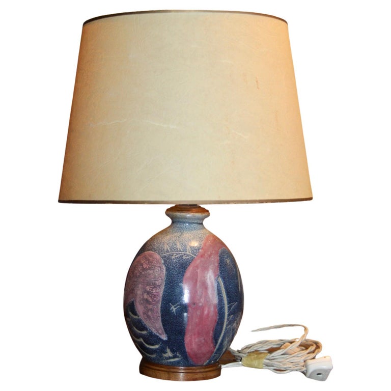 Ceramic French Table Lamp For Sale at 1stDibs