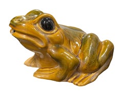 Ceramic Frog Fountainhead, Garden or Yard Figure Vintage, Italy, 1970s