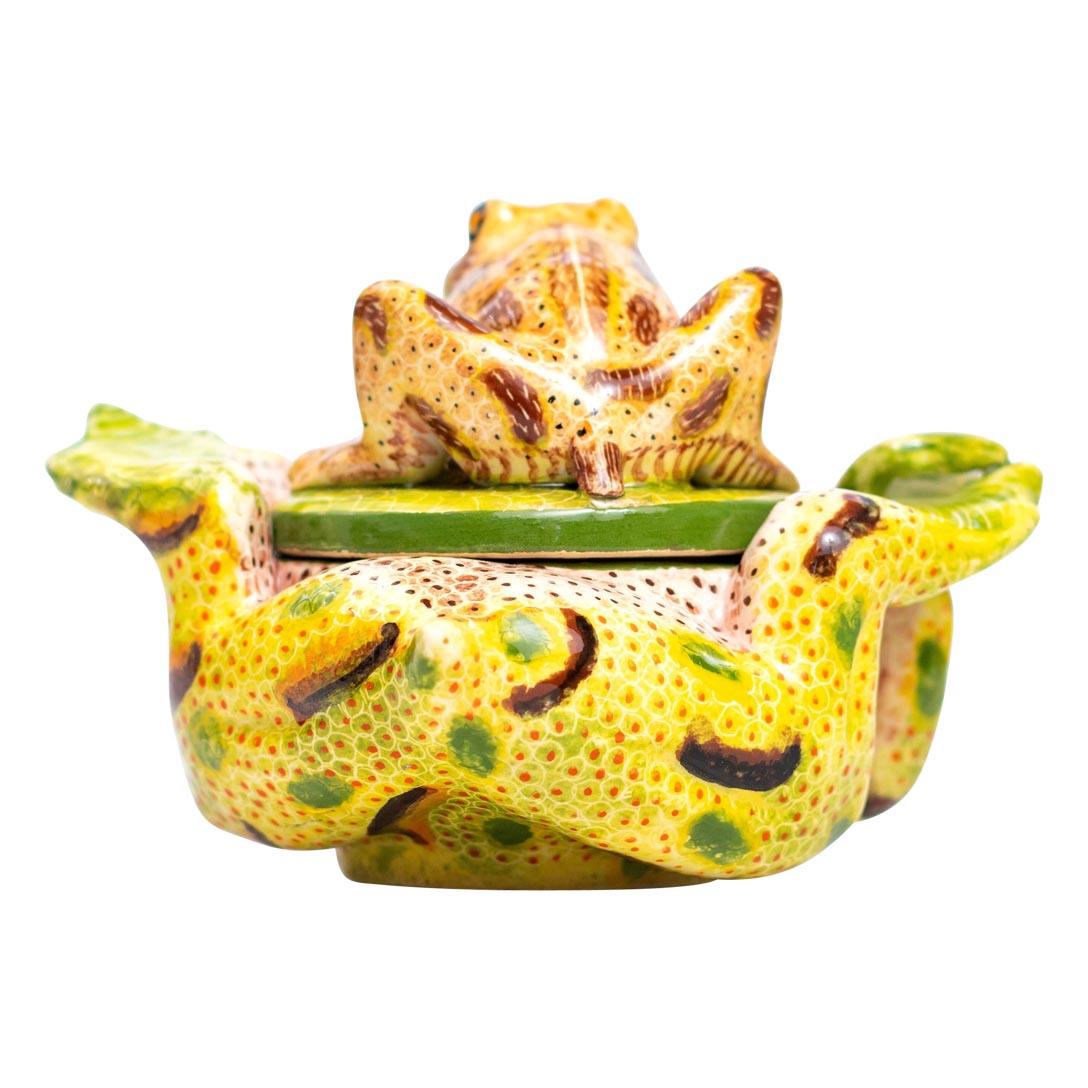 Contemporary Ceramic Frog Jewelry Box  , hand made in South Africa