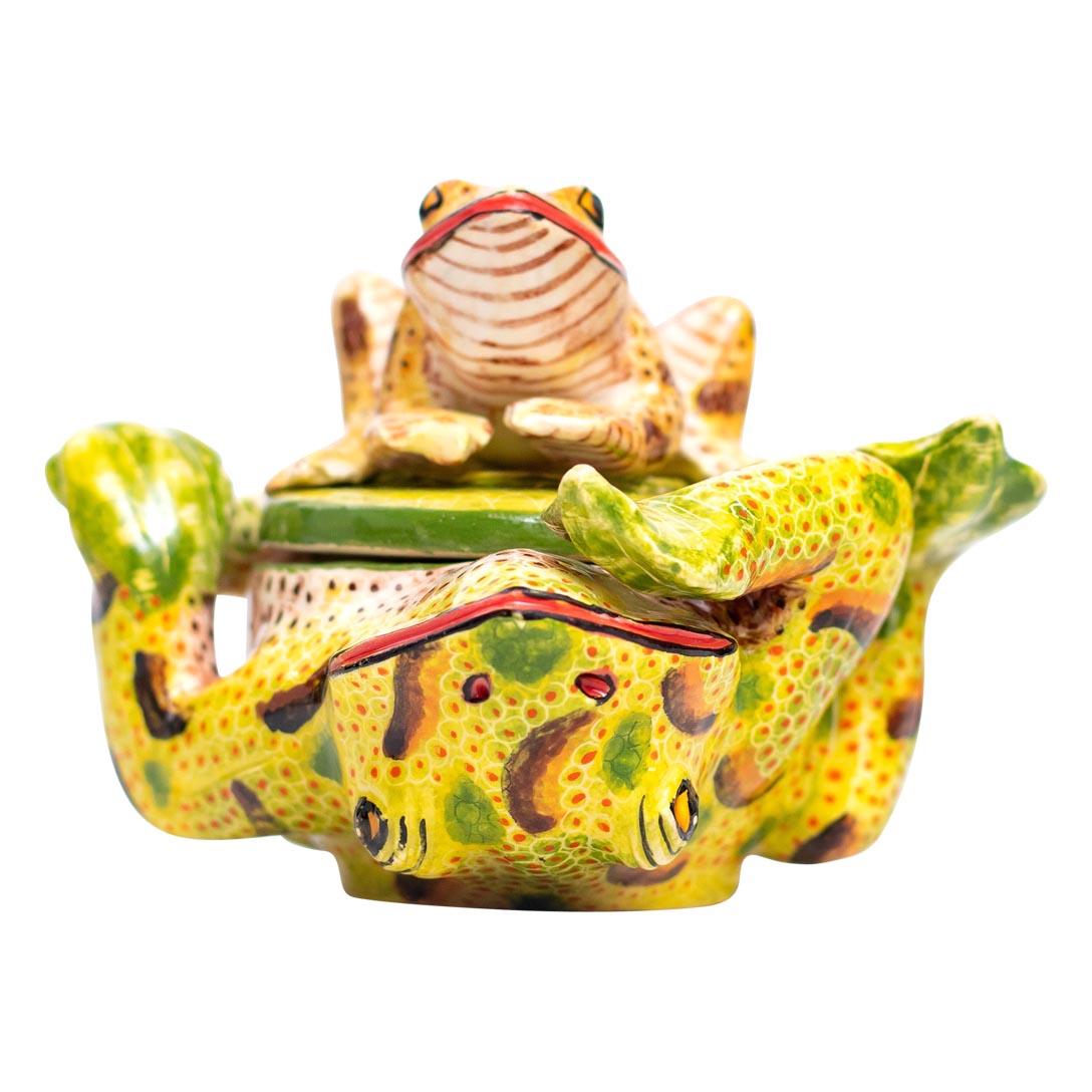 Ceramic Frog Jewelry Box  , hand made in South Africa 2
