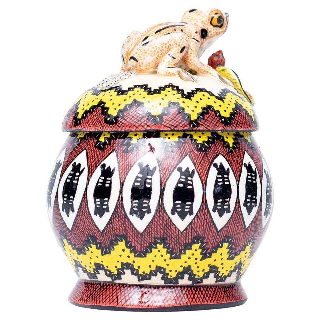 Ceramic Frog Jewelry Box  , hand made in South Africa