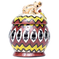 Ceramic Frog Jewelry Box  , hand made in South Africa