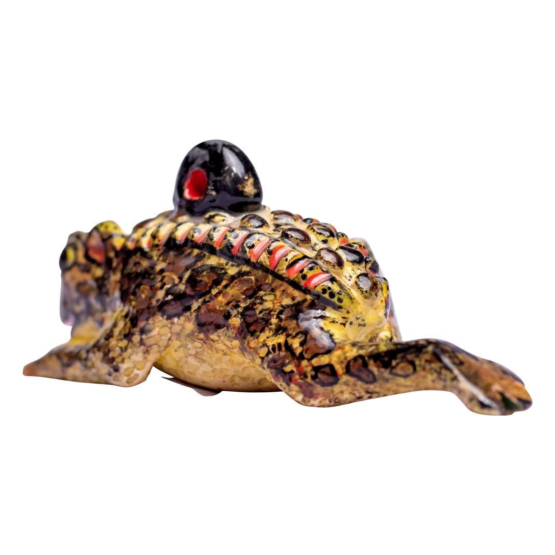 Fired Ceramic Frog Ornament  , hand made in South Africa For Sale