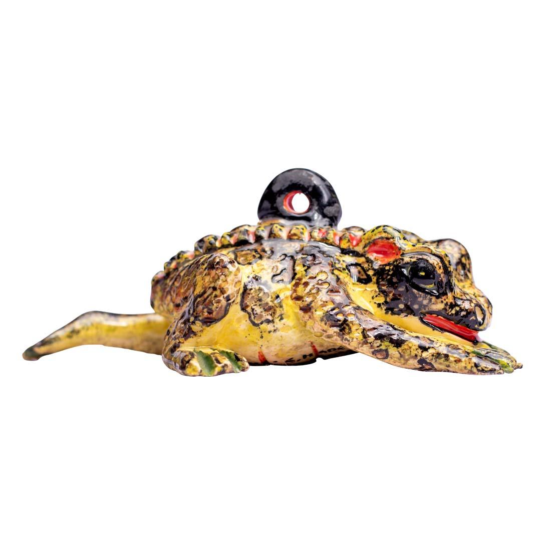 Ceramic Frog Ornament  , hand made in South Africa In Excellent Condition For Sale In North Miami, FL
