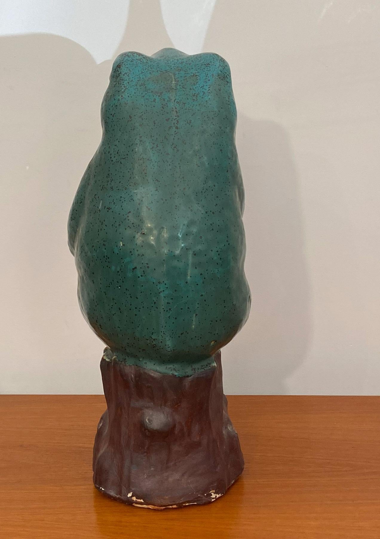 Ceramic Frog Sitting on a Trunk, r Jerome Massier Style, 1960s In Good Condition In Naples, IT