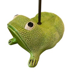 Ceramic Frog Table Lamp, Designed and Made by Jean Rogers