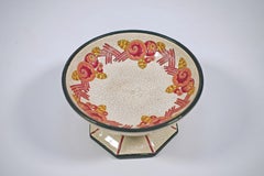 Art Deco Ceramic Fruit Bowl by Faïenceries de Longwy, France, 30cm