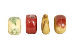 Ceramic Fruit Napkin Rings, Set of 4