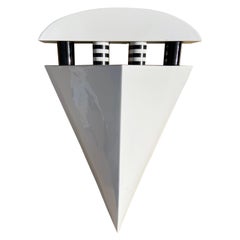 Ceramic Geometric Sconce/ Wall Light, Signed