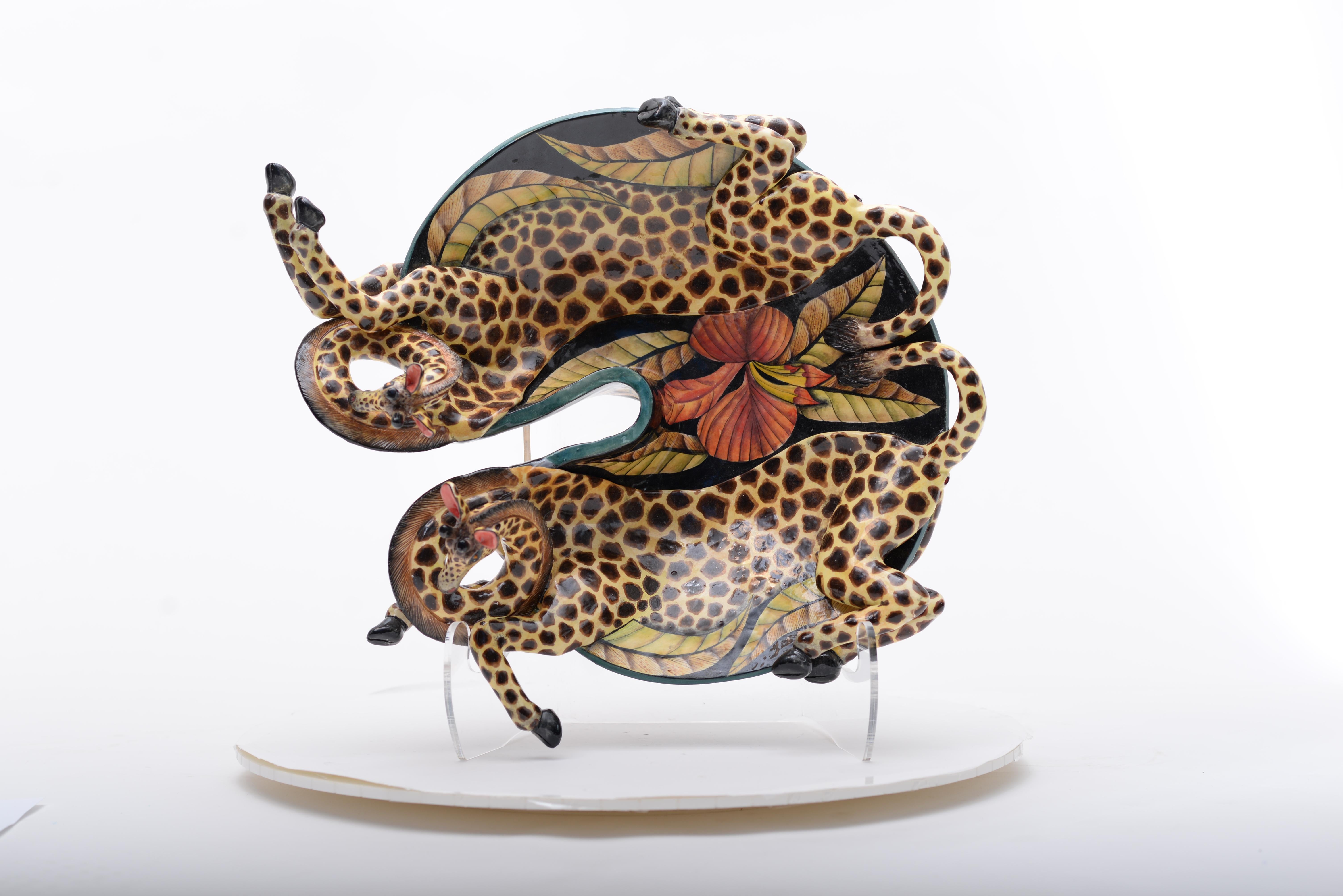 African Ceramic Giraffe Bowl by Ardmore made in South Africa