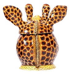 Ceramic Giraffe Head  Jewelry Box  , hand made in South Africa