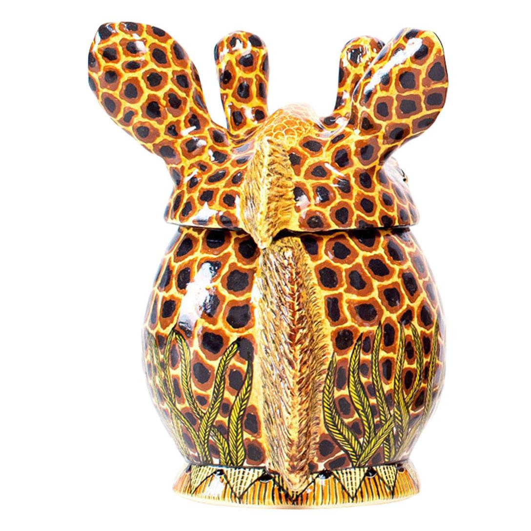 South African Ceramic Giraffe Head  Jewelry Box  , hand made in South Africa