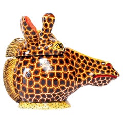 Ceramic Giraffe Head  Jewelry Box  , hand made in South Africa