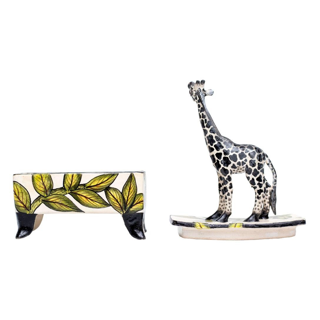 Modern Ceramic Giraffe  Jewelry Box , hand made in South Africa