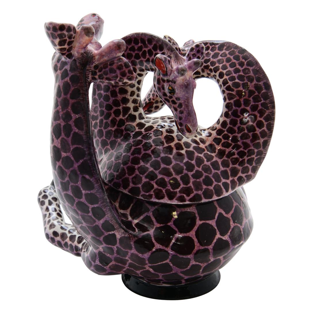 South African Ceramic  Giraffe Jewelry  Box  , hand made in South Africa For Sale