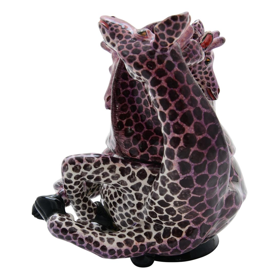 Fired Ceramic  Giraffe Jewelry  Box  , hand made in South Africa For Sale