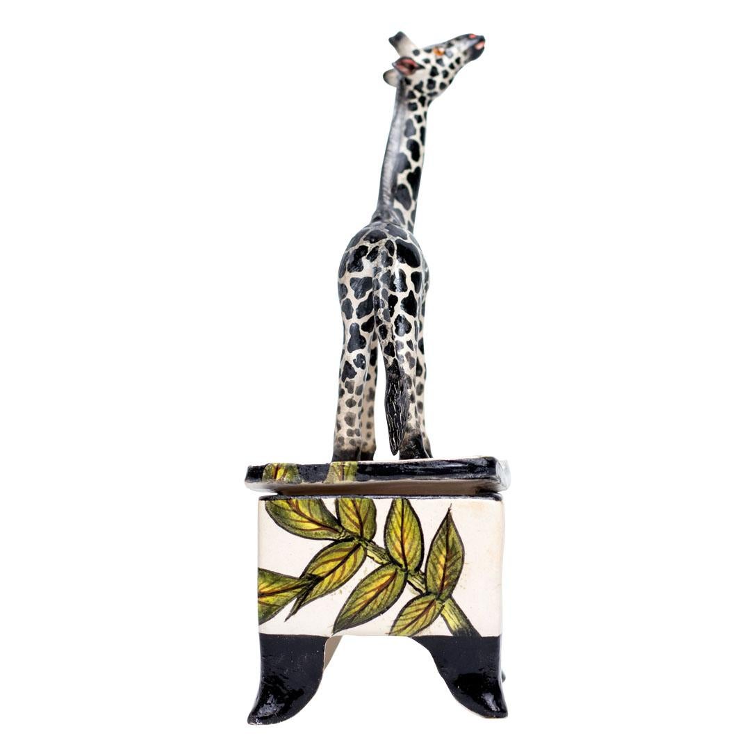 Contemporary Ceramic Giraffe  Jewelry Box , hand made in South Africa