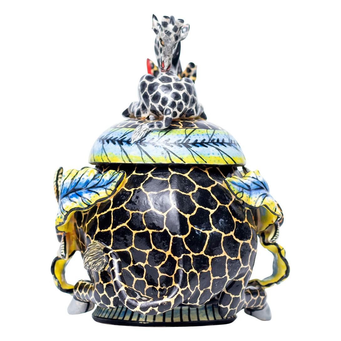 Contemporary Ceramic Giraffe  Jewelry Box  , hand made in South Africa