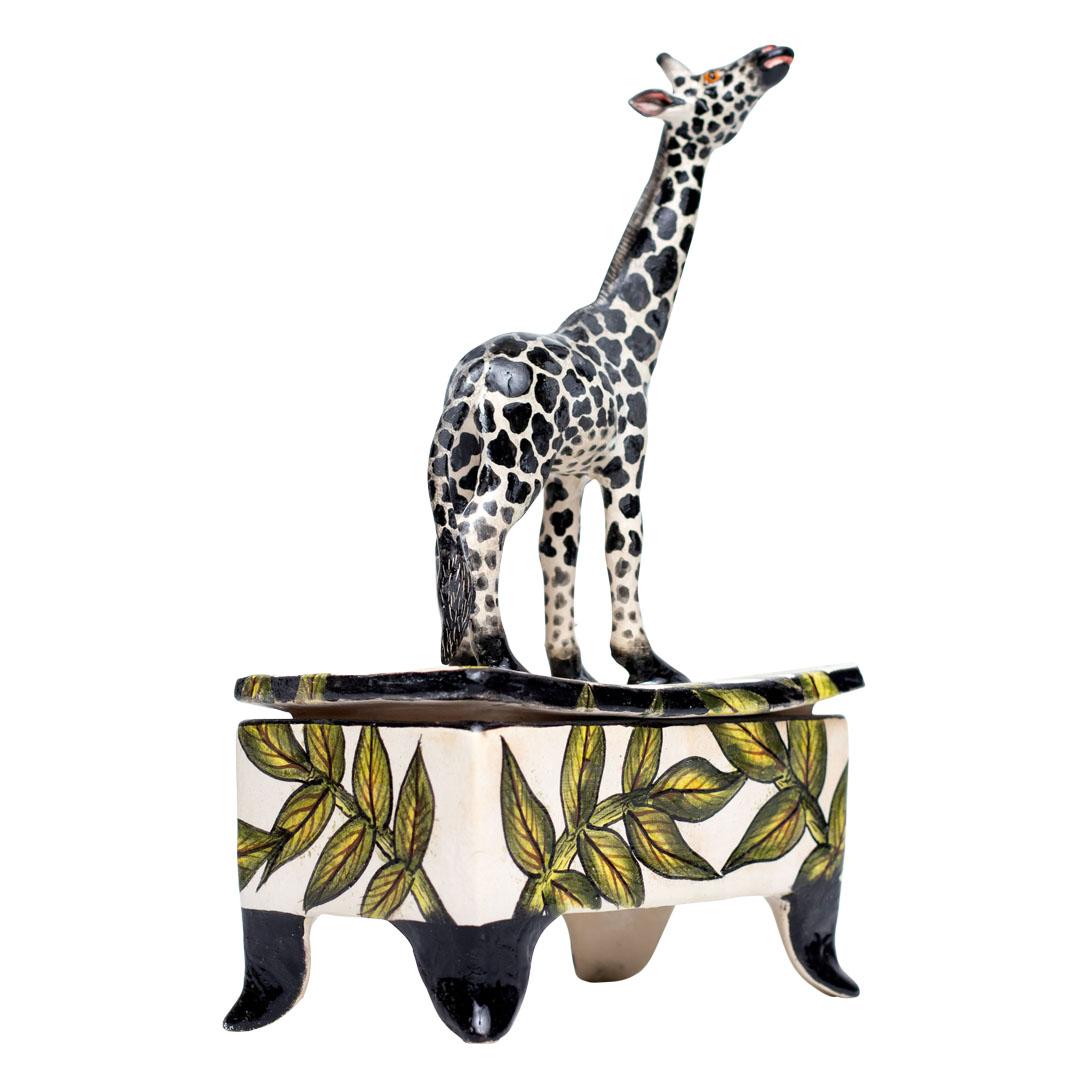 Ceramic Giraffe  Jewelry Box , hand made in South Africa 1