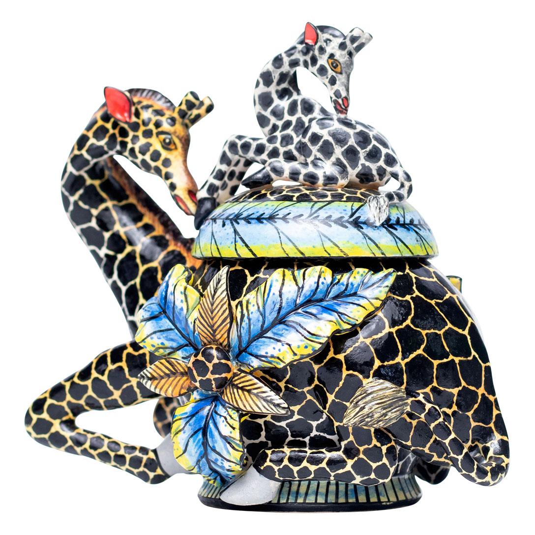 Ceramic Giraffe  Jewelry Box  , hand made in South Africa 1