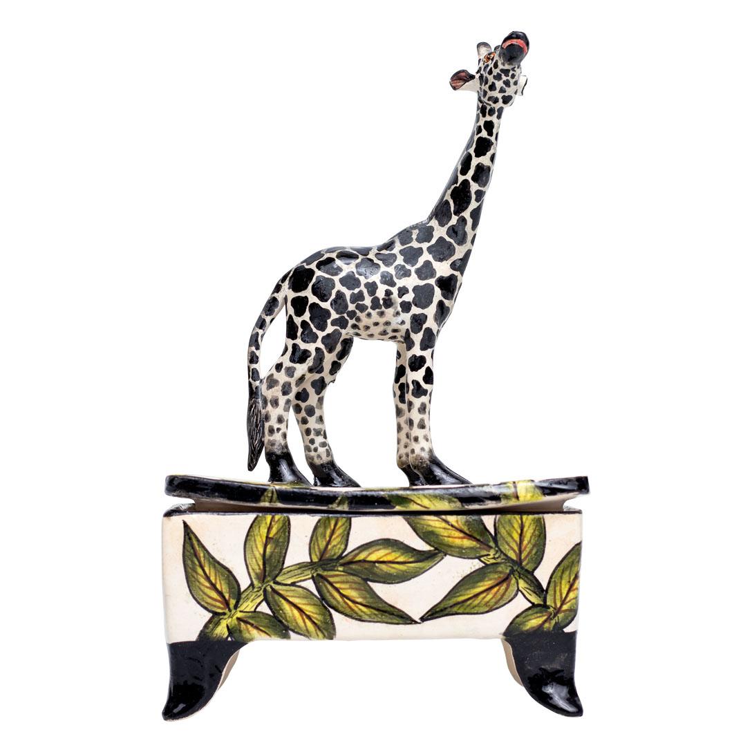 Ceramic Giraffe  Jewelry Box , hand made in South Africa 2