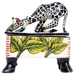 Ceramic Giraffe Jewelry Box , hand made in South Africa