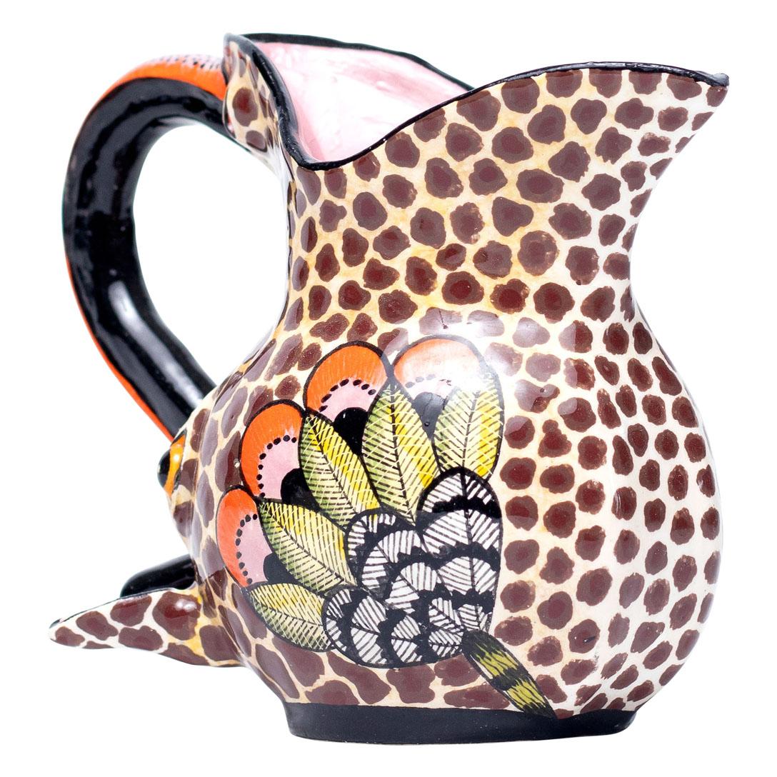 South African Ceramic Giraffe Jug  , hand made in South Africa For Sale