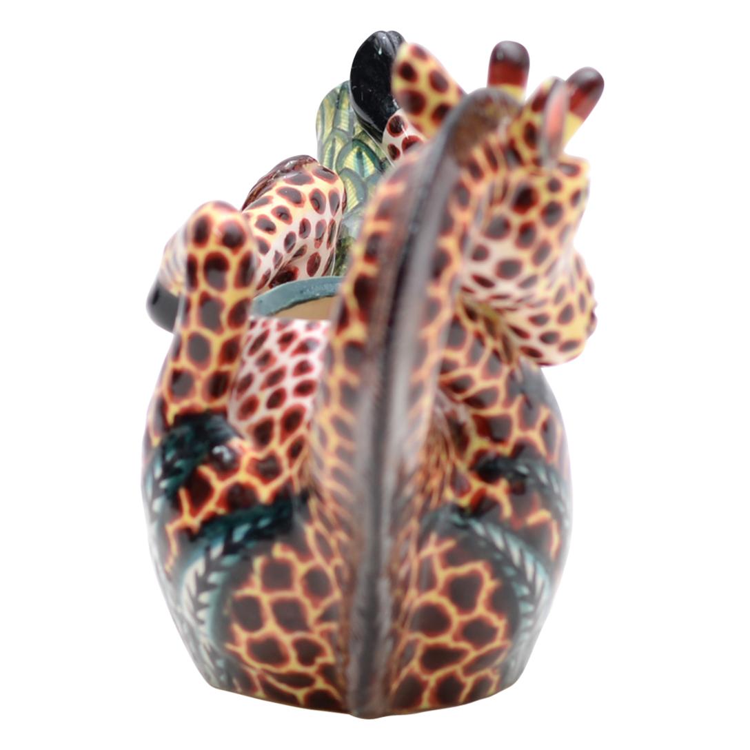 Glazed Ceramic Giraffe Jug Hand Made In South Africa