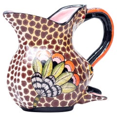 Brocca Giraffa in ceramica  , realizzato a mano in Sudafrica
