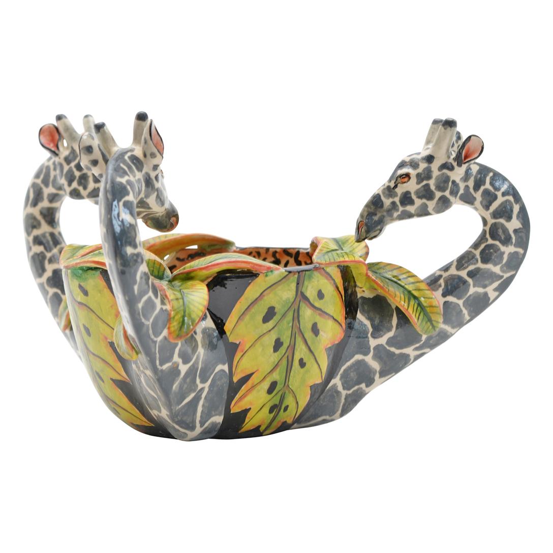 Fired Ceramic Giraffe  Peanut Bowl , hand made in South Africa